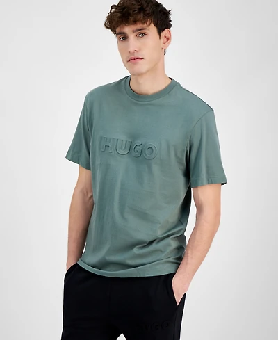 Hugo by Hugo Boss Men's Detori Regular-Fit Logo Embossed Graphic T-Shirt, Exclusively at Macy's