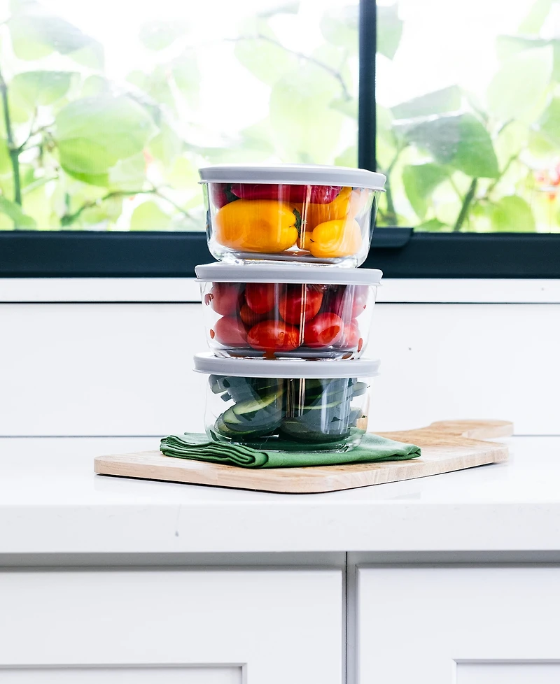 Dura Living -Piece Cup Round Food Storage and Meal Prep Container Set