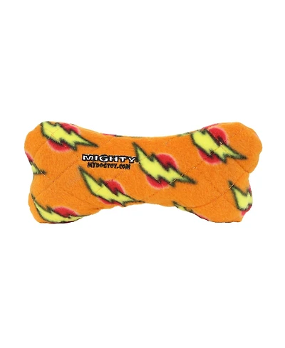 Mighty Medium Bone Orange, Durable Squeaky Dog Toy