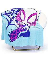 Saturday Park Spidey & His Amazing Friends Ghost Spider 50x60 Feather Knit Throw Blanket