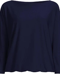 Lands' End Women's Lightweight Jersey 3/4 Sleeve Dolman Blouson Top