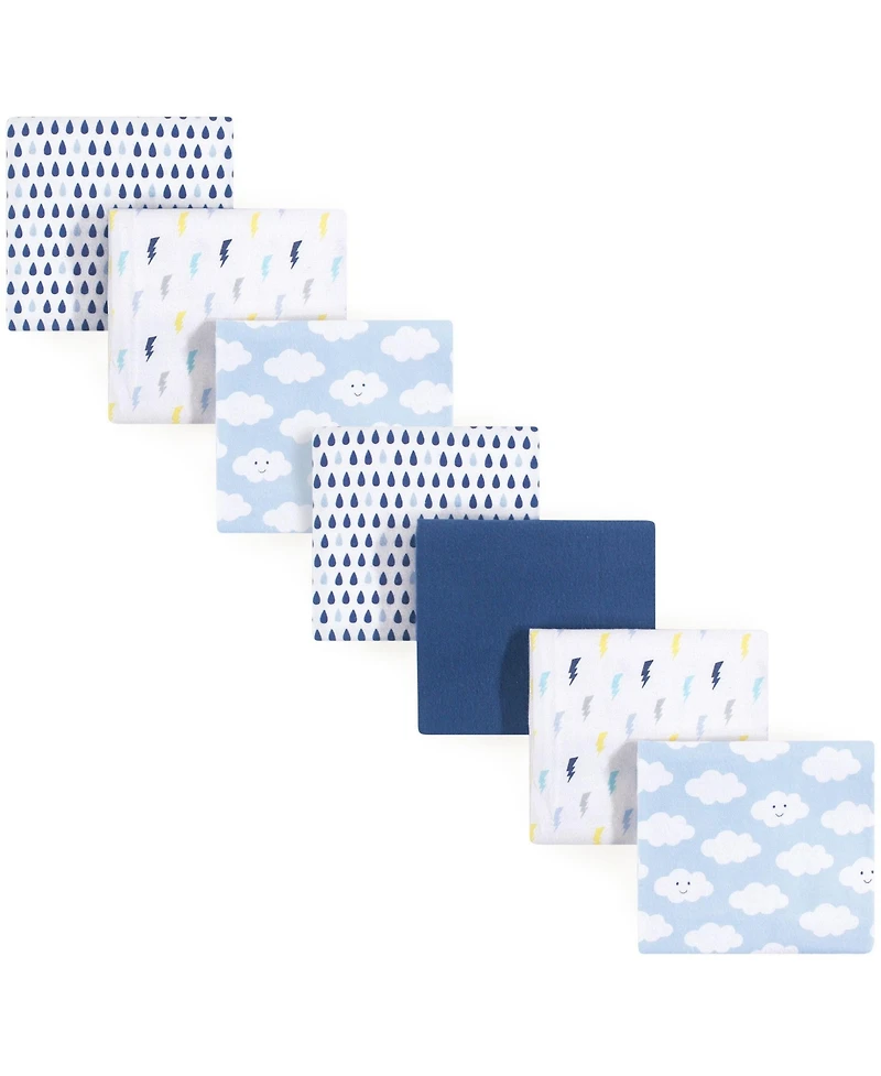 Luvable Friends Boys Essential 7-Pack Flannel Blankets