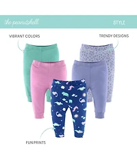 The Peanutshell Baby Girls Pants, 5-Pack, Dino