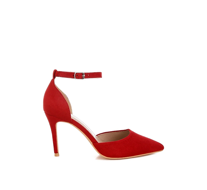 Ushra Microfiber Stiletto Sandals