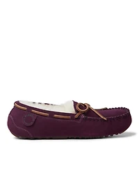 Fireside By Dearfoams Women's Victoria Genuine Shearling Moccasin Slipper