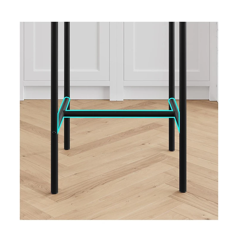Gaomon Bar stools Set of 2, 37.4" Counter Height Modern Barstool with Back,Pub Chair