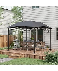 Outsunny 10' x 10' Grill Gazebo Canopy, Geodesic Look, Steel Frame,
