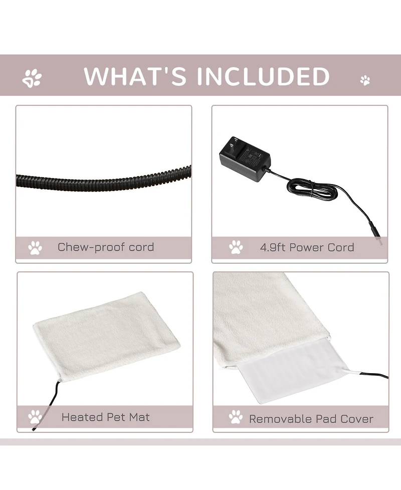Pawhut Outdoor Heated Cat House, Warm Insulated Feral Cat Shelter Indoor