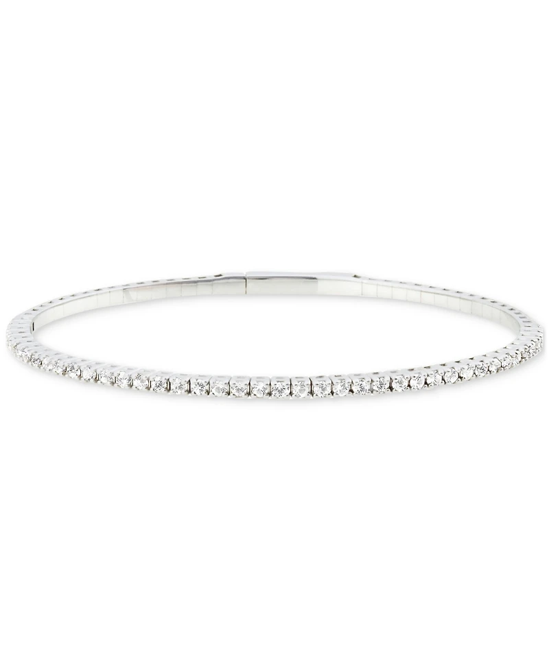 Diamond Bangle Bracelet (1/2 ct. t.w.) in 10k White Gold