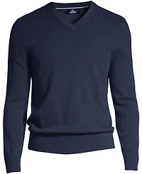 Lands' End Big & Tall Fine Gauge Cashmere V-neck Sweater