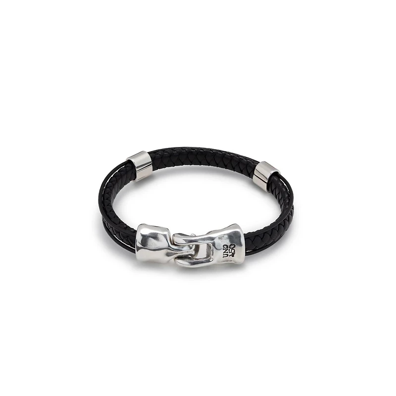 UNOde50 Sterling Silver Brown Leather Bracelet