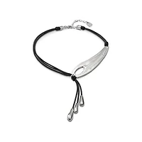 UNOde50 18K Gold and Silver Short Adjustable Latigo Necklaces