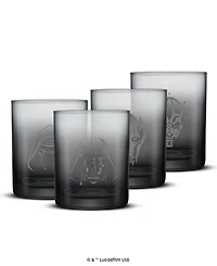 JoyJolt Star Wars Dark Side Short Drinking Glasses, Set of 4