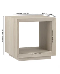 Hudson & Canal 22" Tannen Wide Rectangular Side Table
