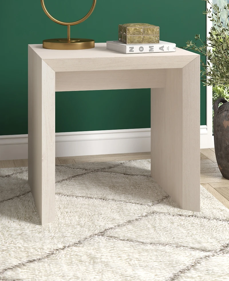 Hudson & Canal 22" Oswin Wide Rectangular Side Table