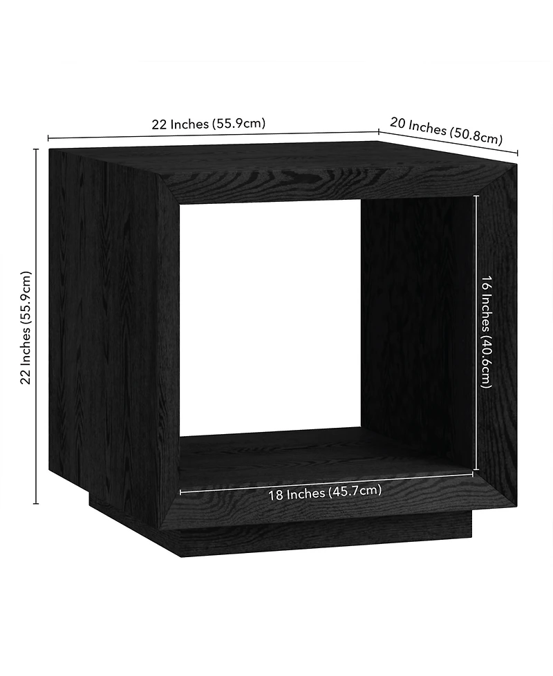 Hudson & Canal 22" Tannen Wide Rectangular Side Table