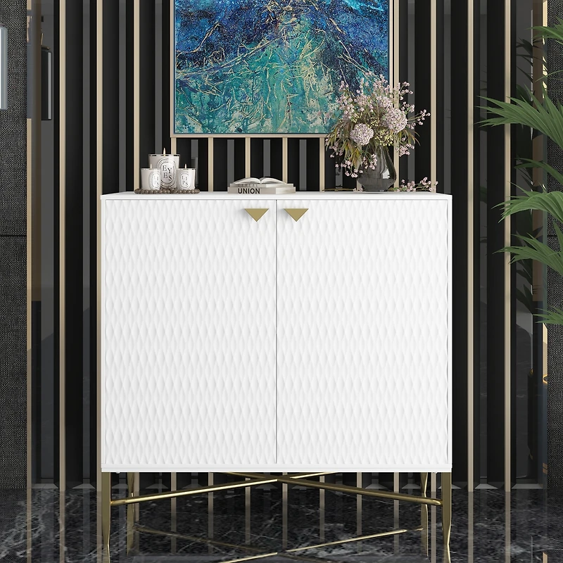 Boyel Living 2 Door Locker Accent Cabinet