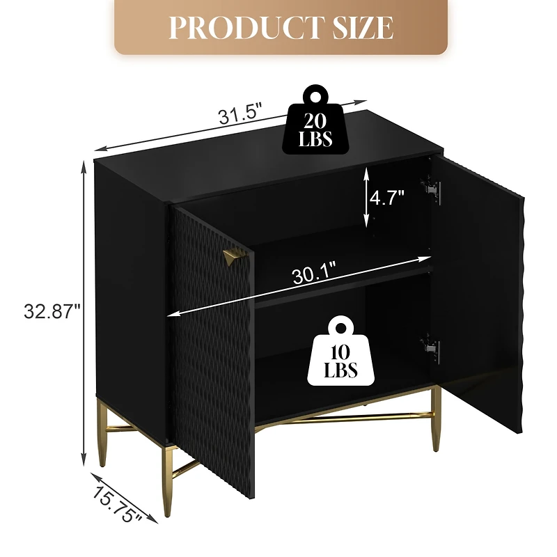 Boyel Living 2 Door Locker Accent Cabinet