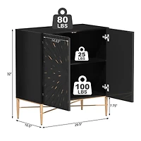 Boyel Living Modern Wood Storage 2 Door Accent Cabinet