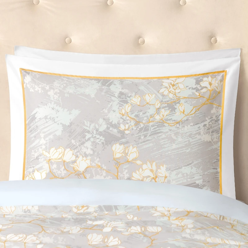 Togas Sybil Sham Queen grey-blue-white-gold