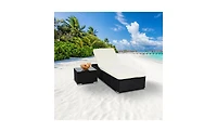 Slickblue Flat Bed with Built-in Tea Table for Convenient Relaxation and Multifunctional Use