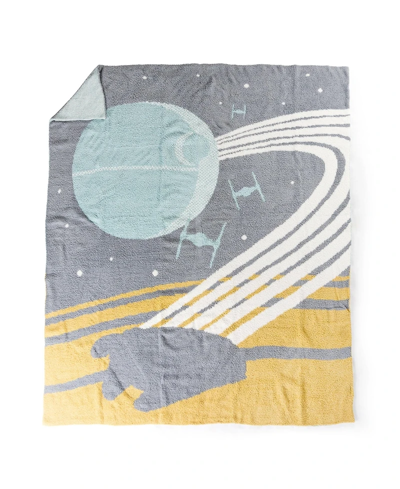 Saturday Park Star Wars Death Star Battle 50x60 Feather Knit Throw Blanket