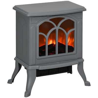 Homcom Living Room Electric Fireplace Stove Heater, 750W/1500W,