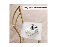 Round Dining Table Set for 2, Modern Kitchen Table Chairs Set of 2,Small Dining Room Table Set with 2 Upholstered Chairs, Furniture Set Dinette for Sm