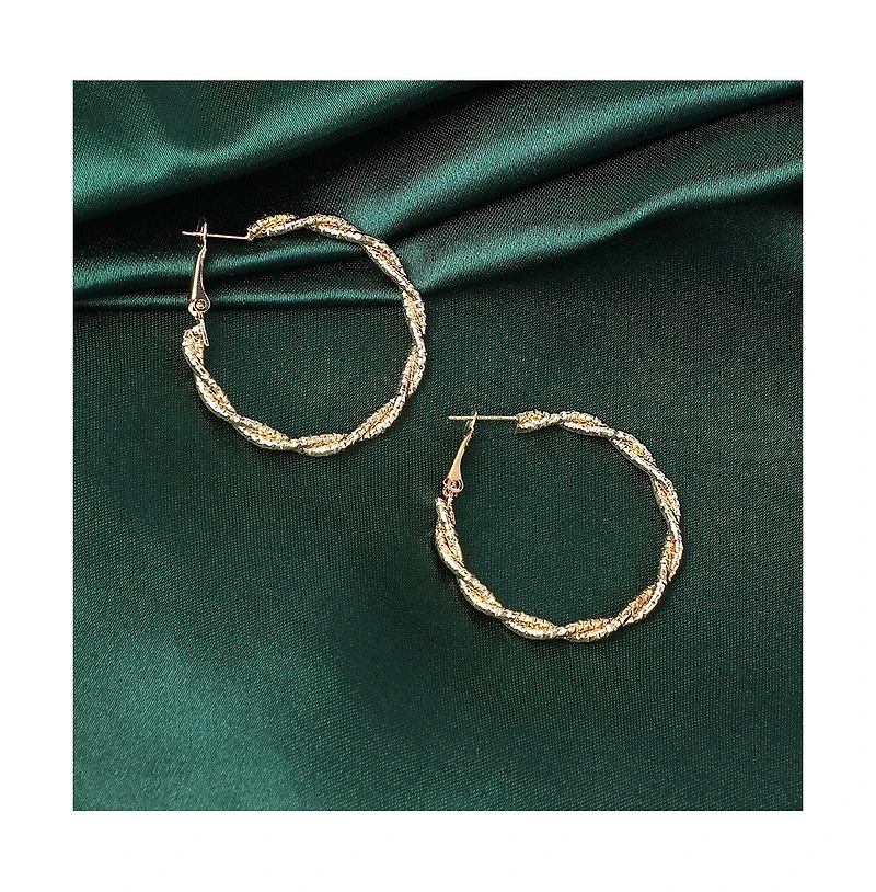 Sohi Women's Twisted Hoop Earrings