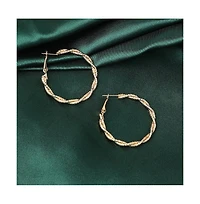 Sohi Women's Twisted Hoop Earrings