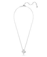 Swarovski Round Cut, Sphere and Cube, White, Rhodium Plated Dextera Pendant Necklace