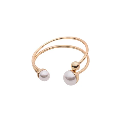 Sohi Women's Snowball Open Bangle Bracelet