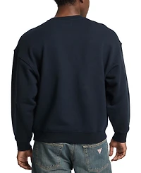 Guess Jeans Men's Relaxed Fit Vintage Long Sleeve Logo Graphic Sweatshirt