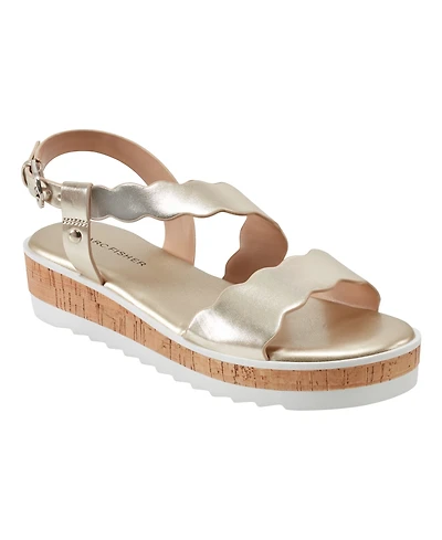 Marc Fisher Women's Gabrey Asymmetrical Strap Platform Sandals