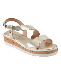 Marc Fisher Women's Gabrey Asymmetrical Strap Platform Sandals