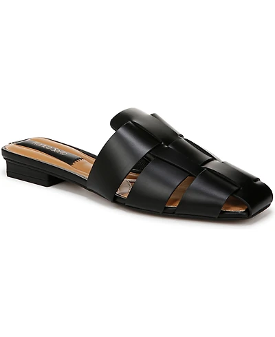 Franco Sarto Women's Tavana Fisherman Square Toe Flat Mules