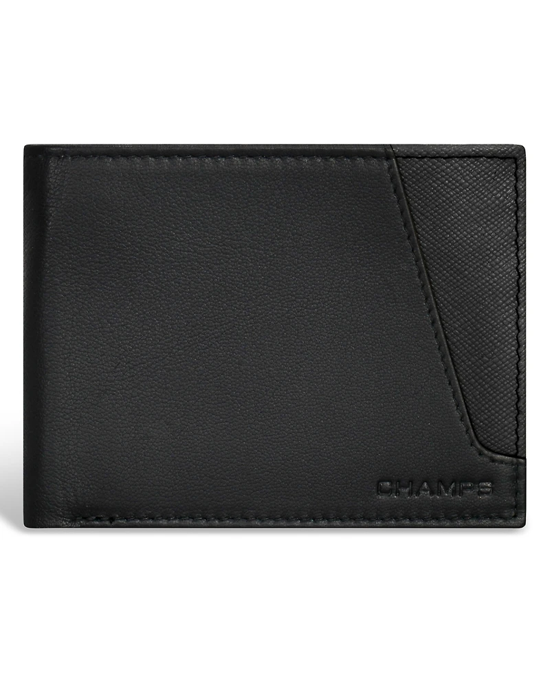 Champs Men's Iconic Collection Leather Top Wing Wallet