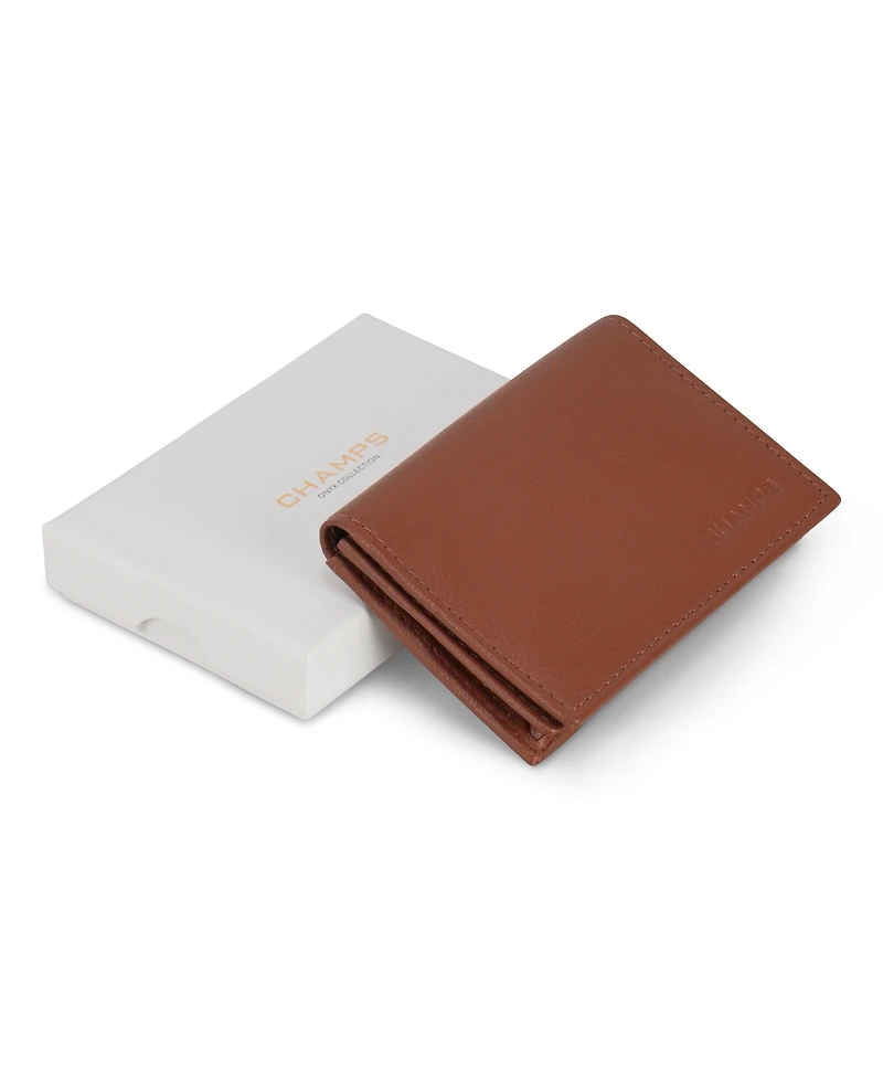 Champs Men's Onyx Collection Leather Card Case