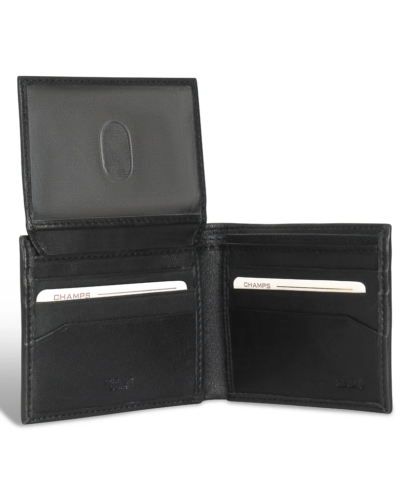Champs Men's Classic Collection Leather Top-Wing Wallet