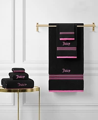 Juicy Couture Neon Border Cotton 6-Pc. Bath Towel Set