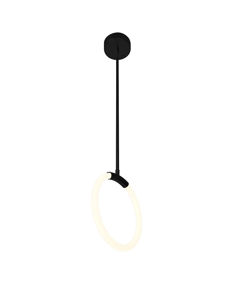 Cwi Lighting 10" Metal Hoops 1 Light Led Pendant