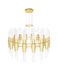 Cwi Lighting 22" Metal Croissant Light Chandelier