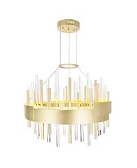Cwi Lighting 14" Metal Millipede Led Chandelier