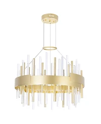 Cwi Lighting 14" Metal Millipede Led Chandelier