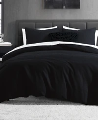 Dkny Modern Waffle 3 Piece Duvet Cover Set, King