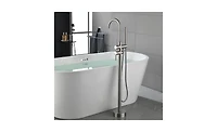 Slickblue Freestanding Bathtub Faucet - High Flow Tub Filler with Handheld Shower and Swivel Spout