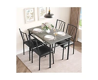 gaomon Dining Table Set for with Cushion Chairs, Piece Kitchen Table and Upholstered Chairs Rectangular