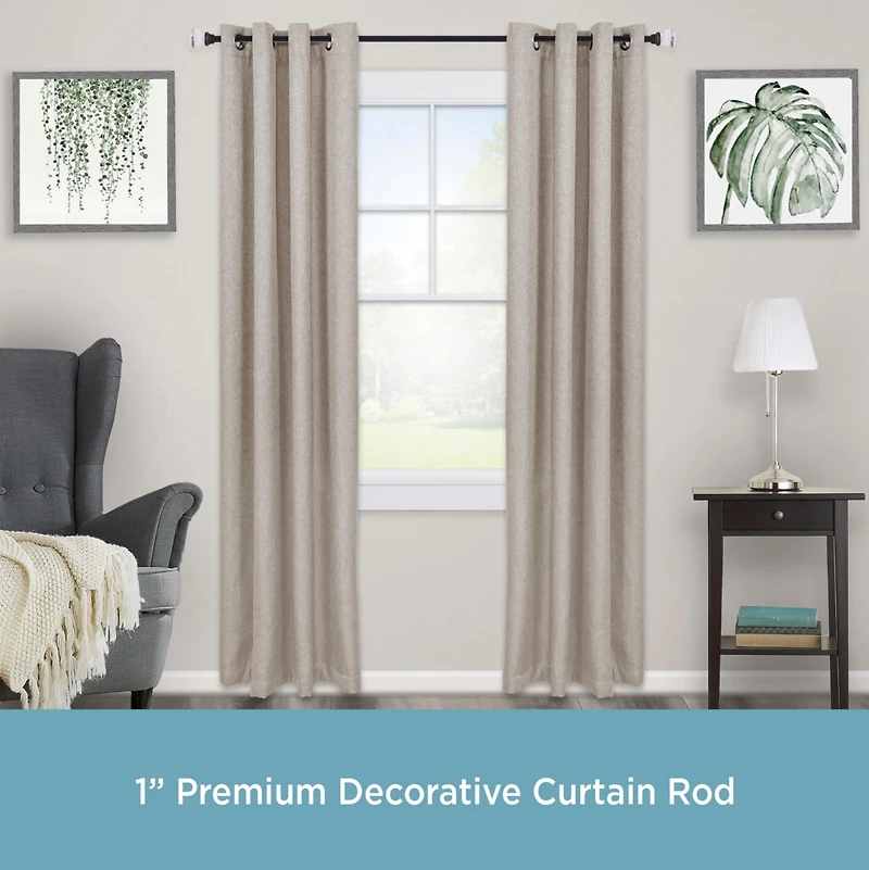 Kenney Mashapee 1" Premium Decorative Window Curtain Rod
