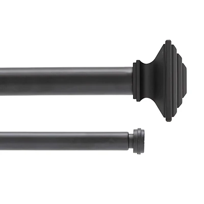 Kenney Mission 1-Inch Premium Double Curtain Rod for Layered Window Treatments