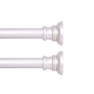 Kenney Easy Install Nicholas Adjustable Tension Rod - No Tools Required, 28-48 Inches, Brushed Nickel Finish